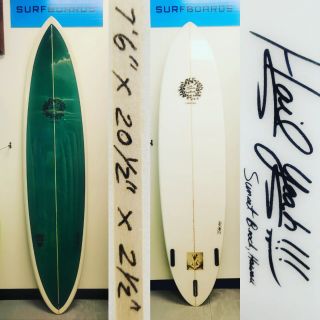 Another gem in stock @dick_brewer 
7'6" x 20.5 x 2.5 gloss polished PU @futuresfins #hawaii #puertorico #travel for surf.
Come see why we are #theusedsurfboardsource call for more info Another Ride Surf Shop