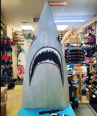 #posca #skark #art #fun #coolasssurfshop shark #recycled #surfboard #art