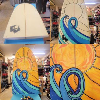 #fun with #poscamarkers This piece is a custom design for one of our recycled #surfboard chairs. Order one for your home , porch, pool deck, waterfront, chill out spot today. The original #recycled #surfboard chairs are available only here.