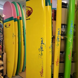 Whaaaat? @surfboardsbydonaldtakayama #inthepink Two 9'1" Two 9'6" available call for more info. These are NEW DT gems epoxy extreme performance epic composite #letsgo come see why we are a #coolasssurfshop